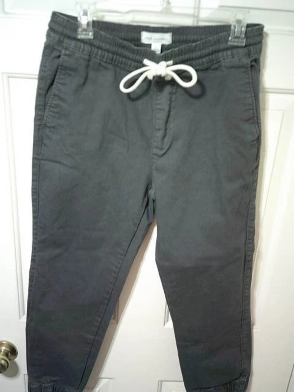 Men's Drawstring Gray Chino Joggers
